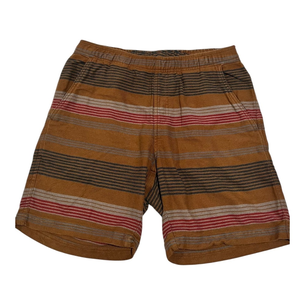 KAVU Men's Seaboard Shorts Small‎ Brown Red Cotton Casual Lounge Outdoor
